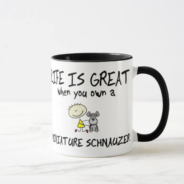 Caneca A vida é grande Schnauzer diminuto (Direita)