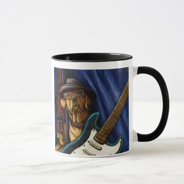 Caneca A "vida é melhor com amarelo Labrador de uma (Direita)