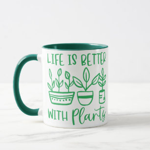 CANECA A VIDA É MELHOR COM PLANTAS