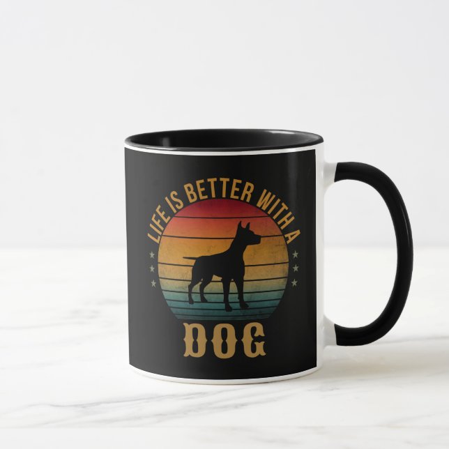 CANECA A VIDA É MELHOR COM UM CACHORRO (Direita)