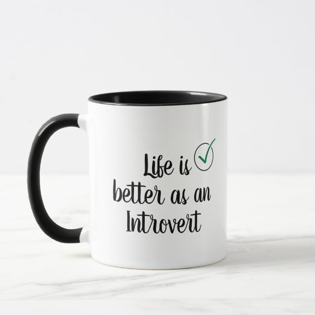 Caneca A vida é melhor como um introvertido (Esquerda)