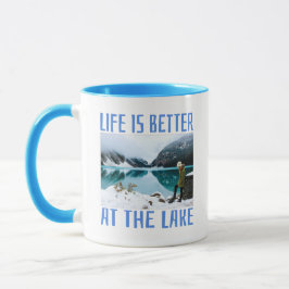 Caneca A vida é melhor no lago  