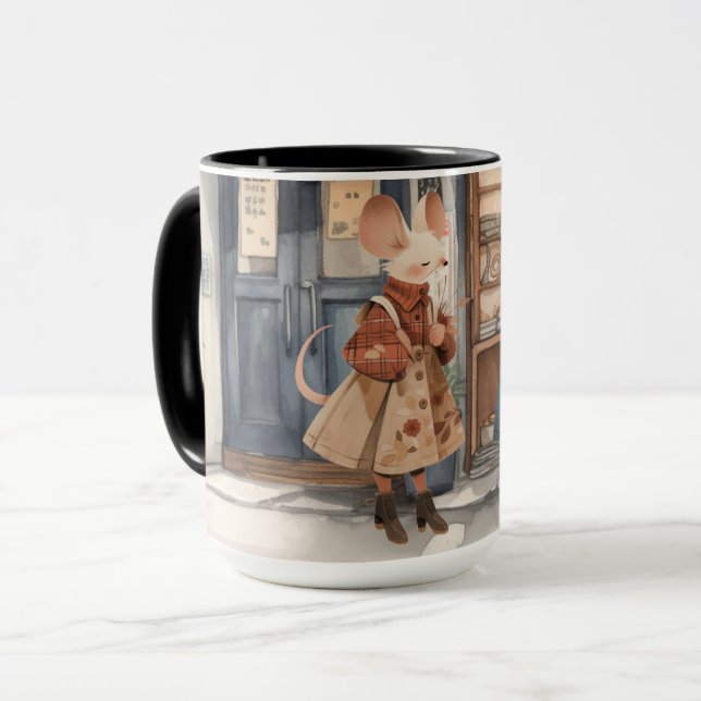 Caneca A vida em Mice Town Series Combo Mug (Frente Esquerda)