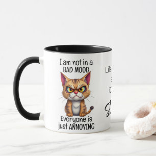 Caneca A Vida Grumpy Cat Começa Depois Da Coffee Engraçad