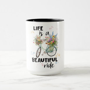Caneca A Vida Inspiradora É Uma Bicicleta Bela
