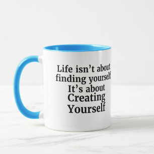 Caneca A vida não é sobre encontrar uma citação de motiva