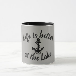 Caneca A VIDA Náutica É MELHOR NO LAGO e ancorar
