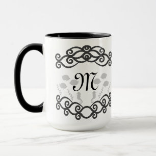 Caneca A vida no oceano com um quadro de peixes decorativ