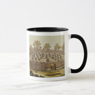 Caneca A vila de um tribo nativo em Florida, grava