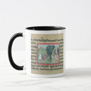 Caneca A visita de um chefe de Rajput a um eremita de um