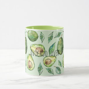 Caneca Abacates Verdes & Folhas
