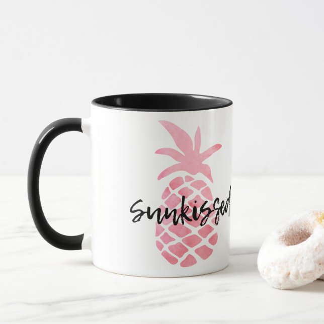 Caneca Abacaxi de Pinho Rosa (Com Donut)
