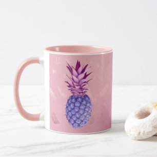 Caneca Abacaxi Lilac Rosa Brilhante  