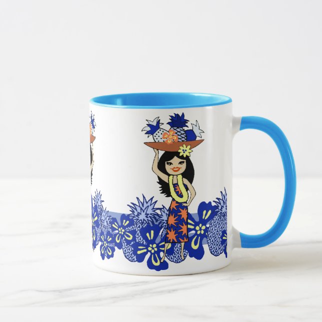 Caneca Abacaxi Luau Mugs Tropicais (Direita)