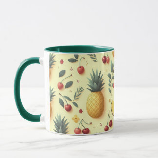 Caneca Abacaxis e Cerejas