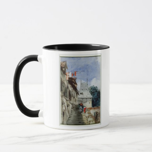 Caneca Abadia Rua-Amândio, Rouen (w/c, bodycolour e lápis (Esquerda)
