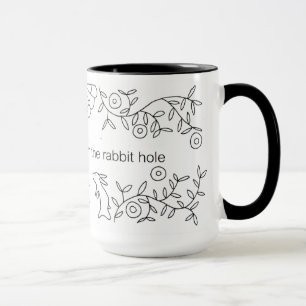 Caneca Abaixo do furo de coelho, Sarah Fielke BOM 2017