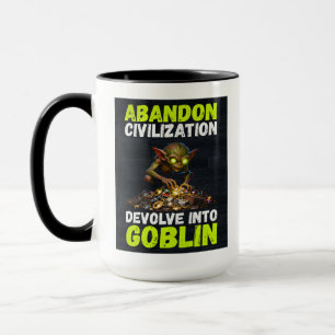 Caneca Abandonar Civilização e Devolver-se a Goblin é Div