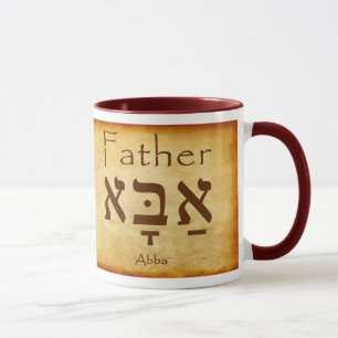 CANECA ABBA - PAI HEBREW MUG