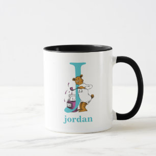 Caneca ABC do Dr. Seuss: Letra J - Azul-verde Adicione