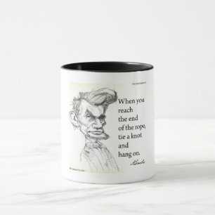 Caneca Abe Lincoln & "Fim de Corda" Citação Famosa