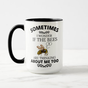 Caneca Abelha, ÀS VEZES ME PERGUNTO SE AS ABELHAS ESTÃO P
