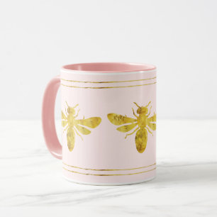 Caneca Abelha-do-ouro rosa