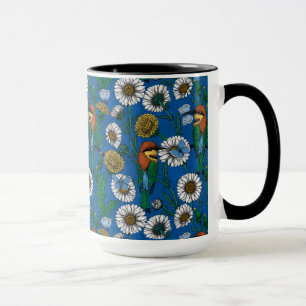 Caneca Abelhas comem em azul