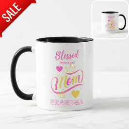 Caneca Abençoado Seja Chamado Mãe e Vovó Mug