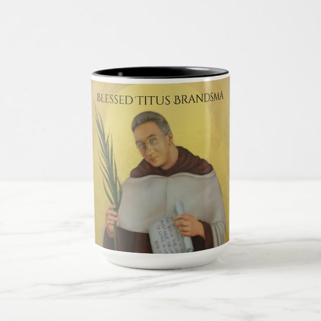 Caneca Abençoado Titus Brandsma Carmelite Santos Priest (Centro)