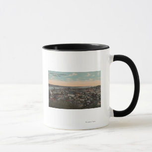 Caneca Aberdeen, WA - Vista de Olhos de Pássaro da Frente