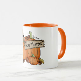 Caneca Abóbora de Ação de Graças Outono
