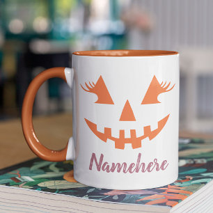 Caneca Abóbora de Halloween Personalizada Feminina Jack O