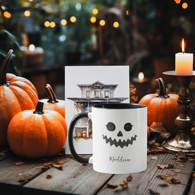 Caneca Abóbora de Jack O Lantern | Halloween  (Criador carregado)