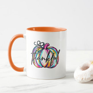 Caneca Abóbora Grata Dia de Ação de Graças Agradecida G