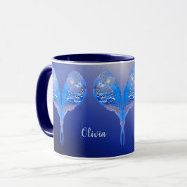 Caneca Abóbora personalizável do orçamento azul