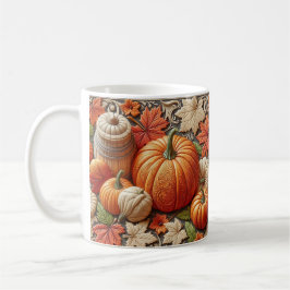 Caneca Abóboras de Cerâmica para Café da Temporada de Out