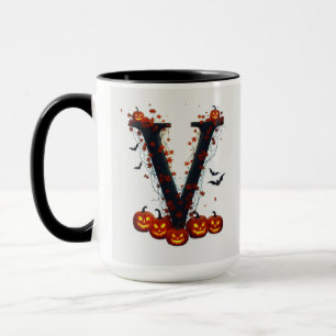 Caneca Abóboras V de Halloween