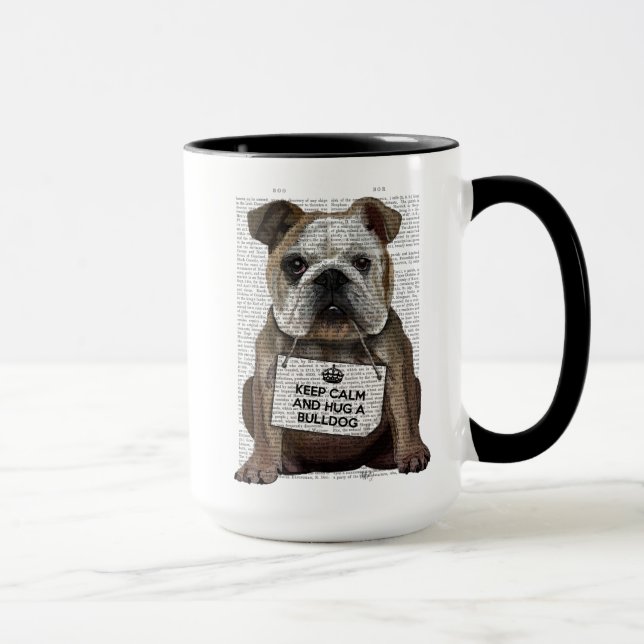 Caneca Abraçar um Bulldog (Direita)