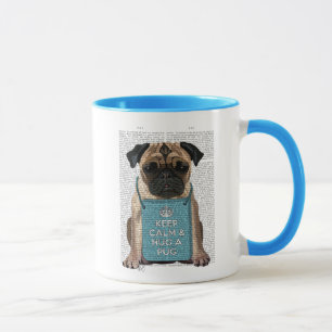 Caneca Abraçar um Pug