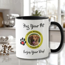 Caneca Abrace seu poeta e foto aproveite seu dia