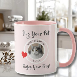 Caneca Abrace seu poeta e foto aproveite seu dia