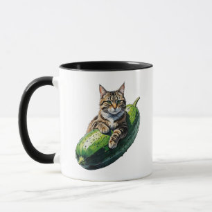 Caneca Abraço de Gato de Pepino - Design de Pet Lover Eng
