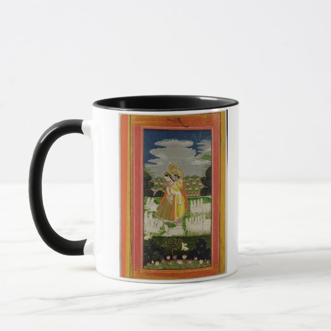 Caneca Abraço de Radha e de Krishna em um landscap (Esquerda)