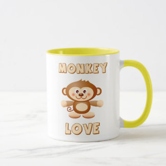 Caneca Abraços & amor do macaco