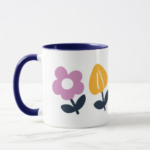Caneca Abraços e Narizes Molhados de abril - Parte Floral