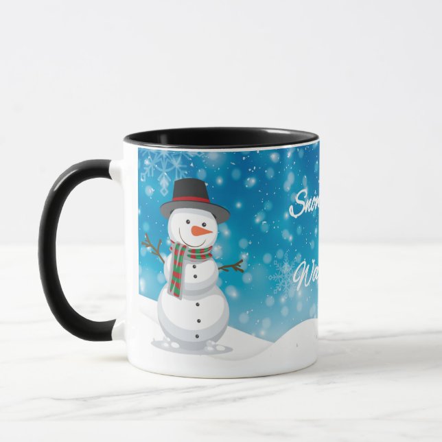 Caneca Abraços Nevados & Golinhos Quentes (Esquerda)