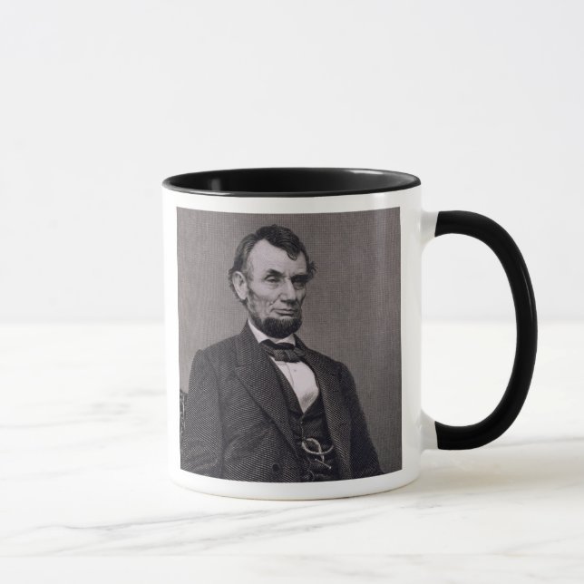 Caneca Abraham Lincoln, gravado de uma fotografia vai (Direita)