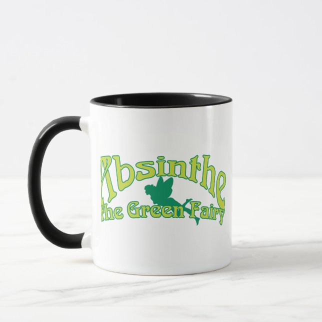 Caneca Absinho Texto Fada Verde (Esquerda)