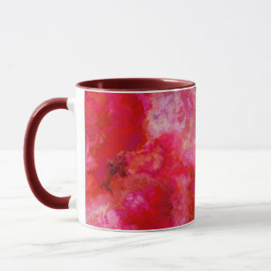 Caneca Abstração Orgânica Rosa Quente